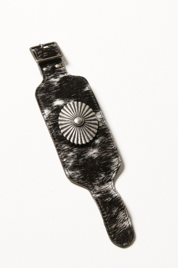 Promotion Idyllwind Women's Newell Hair-on Cowhide Bracelet | Black