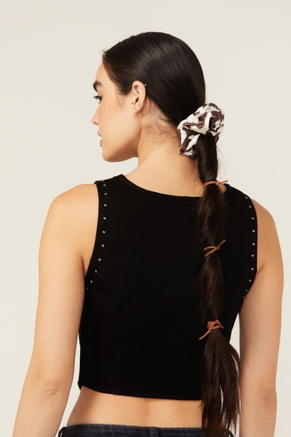 Promotion Idyllwind Women's Palmetto Cow Print Oversized Scrunchie Set - 2 Piece | Brown