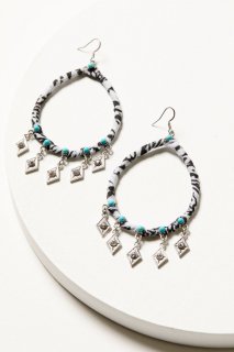 Promotion Idyllwind Women's Camille Bandana Hoop Earrings | White Promotion Idyllwind Women's Camille Bandana Hoop Earrings | White