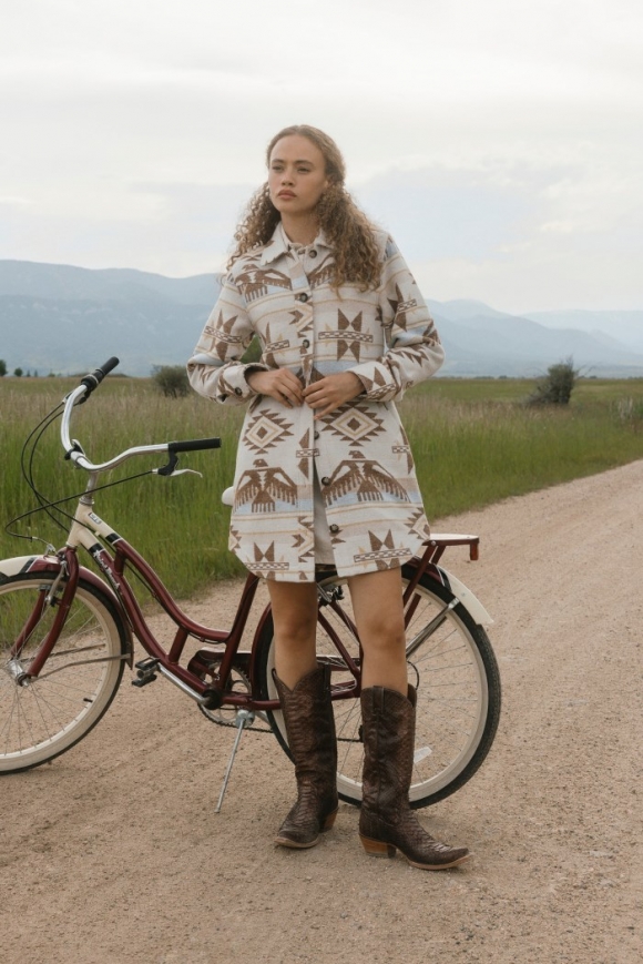 Promotion Idyllwind Women's Mcain Southwestern Print Button-Down Long Shacket | Cream Promotion Idyllwind Women's Mcain Southwestern Print Button-Down Long Shacket | Cream