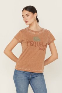Promotion Idyllwind Women's Tequila Helps Short Sleeve Graphic Tee | Caramel