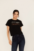 Promotion Idyllwind Women's Sorry Gone Country Short Sleeve Cropped Graphic Tee | Black
