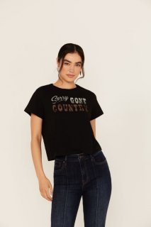 Promotion Idyllwind Women's Sorry Gone Country Short Sleeve Cropped Graphic Tee | Black