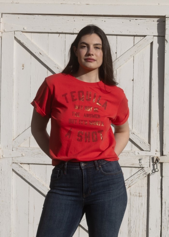 Promotion Idyllwind Women's Rundle Tequila Shot Short Sleeve Graphic Tee | Dark Orange