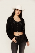 Promotion Idyllwind Women's Burbank Embroidered and Studded Super Stretch Blazer | Black Promotion Idyllwind Women's Burbank Embroidered and Studded Super Stretch Blazer | Black