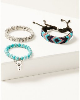 Promotion Idyllwind Women's Sloan Beaded & Silver Bracelet Set | Silver
