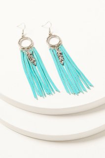 Promotion Idyllwind Women's Andora Leather Fringe Earrings | Turquoise Promotion Idyllwind Women's Andora Leather Fringe Earrings | Turquoise