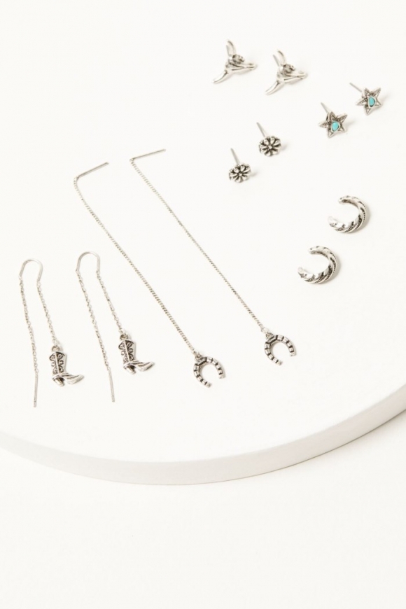 Promotion Idyllwind Women's Bristol Earring Set - 6 Piece | Silver Promotion Idyllwind Women's Bristol Earring Set - 6 Piece | Silver