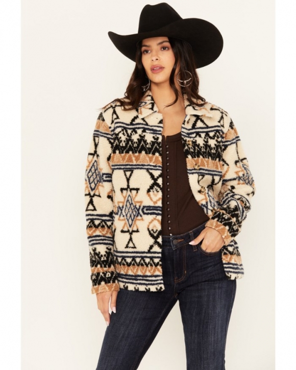 Promotion Idyllwind Women's Dowlan Southwestern Print Sherpa Jacket | Sand