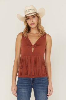 Promotion Idyllwind Women's Bluebell Twist & Fringe Top | Pecan Promotion Idyllwind Women's Bluebell Twist & Fringe Top | Pecan