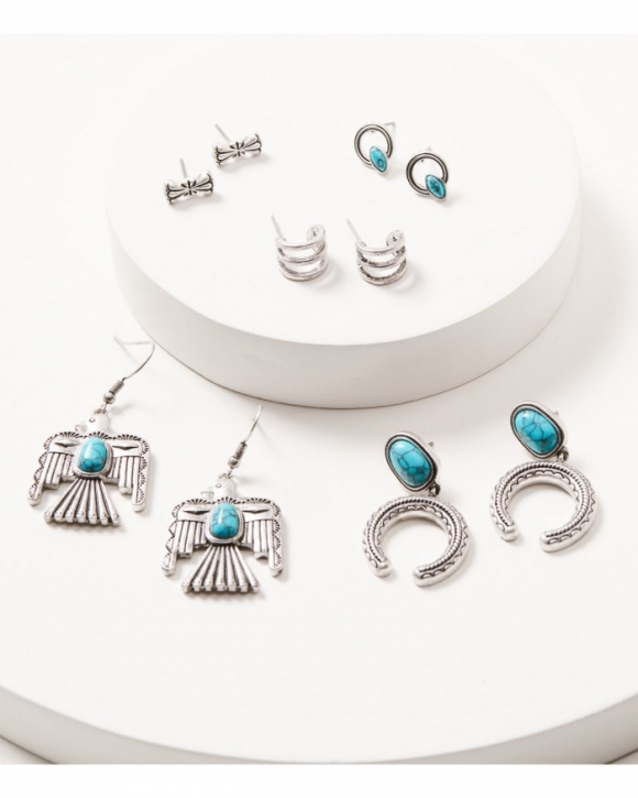 Promotion Idyllwind Women's Woodstock Earring Set - 6 Piece | Turquoise Promotion Idyllwind Women's Woodstock Earring Set - 6 Piece | Turquoise