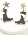 Promotion Idyllwind Women's Feliccia Cowboy Boot Earrings | Silver