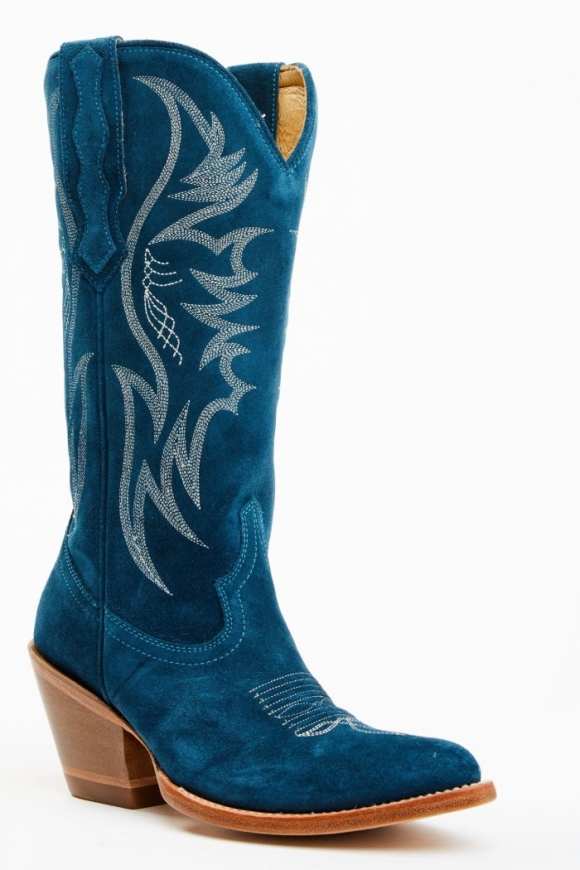 Promotion Idyllwind Women's Charmed Life Teal Suede Western Boots - Round Toe | Teal