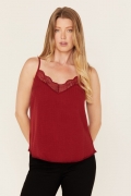 Promotion Idyllwind Women's Randa Lace Trim Cami | Wine