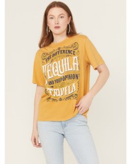 Promotion Idyllwind Women's I Asked For Tequila Short Sleeve Graphic Tee | Dark Yellow