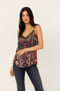 Promotion Idyllwind Women's Tampa Lace Trim Cami | Dark Brown