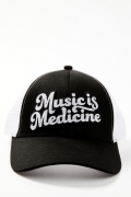 Promotion Idyllwind Women's Music Is Medicine Embroidered Mesh Back Baseball Hat | Black