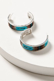 Promotion Idyllwind Women's Cheshire Beaded Hoop Earrings | Silver