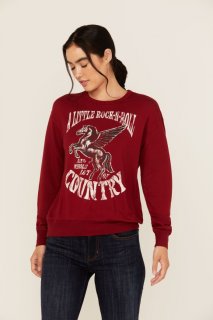 Promotion Idyllwind Women's Little Rock Lot of Country Pullover Sweatshirt | Wine