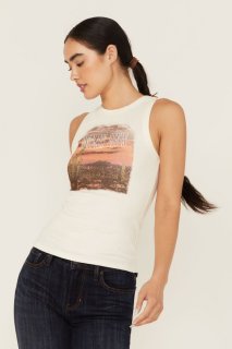 Promotion Idyllwind Women's Outlaw Livin Sleeveless Ribbed Tank Top | Ivory