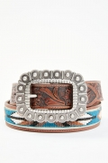 Promotion Idyllwind Women's Genuine Leather Windriver Seed Bead Belt | Brown