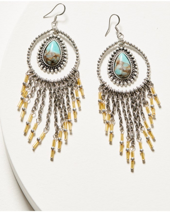 Promotion Idyllwind Women's Luna Turquoise Chandelier Fringe Earrings | Turquoise