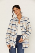 Promotion Idyllwind Women's Plaid Print Rendon Flannel Top | Blue