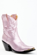 Promotion Idyllwind Women's Tickled Metallic Pink Leather Fashion Western Booties - Round Toe | Pink