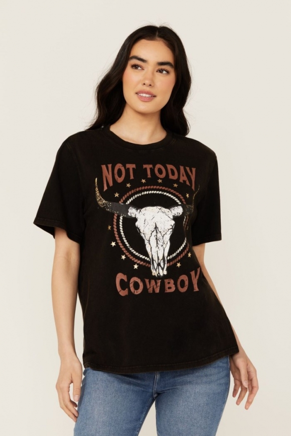 Promotion Idyllwind Women's Not Today Cowboy Boyfriend Fit Short Sleeve Graphic Tee | Black Promotion Idyllwind Women's Not Today Cowboy Boyfriend Fit Short Sleeve Graphic Tee | Black
