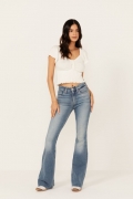 Promotion Idyllwind Women's Barnwell Medium Wash High Rise Flare Stretch Denim Jeans | Medium Wash