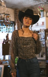 Promotion Idyllwind Women's Susie Ditsy Floral Print Long Sleeve Top | Dark Brown