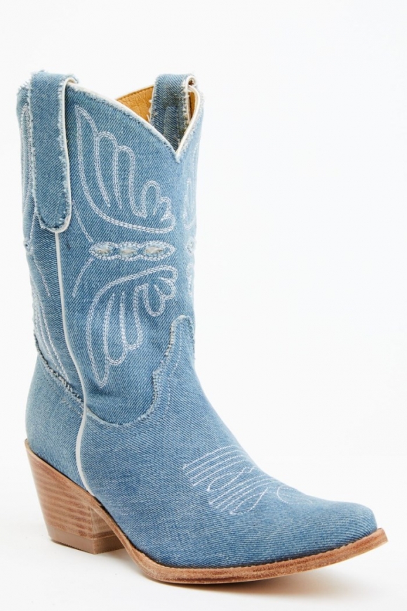 Promotion Idyllwind Women's Aces Denim Deux Western Boots - Pointed Toe | Blue