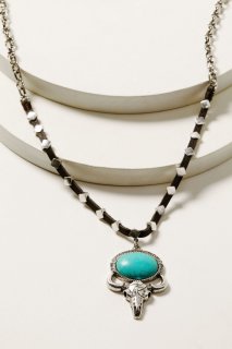 Promotion Idyllwind Women's Lavergne Turquoise Stone Bull Head Necklace | Silver