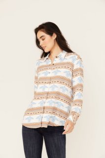 Promotion Idyllwind Women's Thunderbird Featherlight Long Sleeve Snap Western Shirt | Ivory