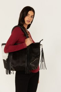 Promotion Idyllwind Women's Cow Are You Tote Handbag | Black