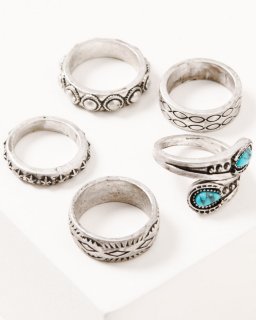 Promotion Idyllwind Women's Stratton Ring Set - 5 Piece | Silver Promotion Idyllwind Women's Stratton Ring Set - 5 Piece | Silver