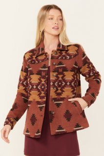 Promotion Idyllwind Women's Lane Southwestern Print Shacket | Pecan