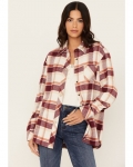 Promotion Idyllwind Women's Rendon Plaid Print Long Sleeve Snap Flannel | Pecan