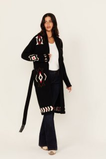 Promotion Idyllwind Women's Leopole Long Cardigan | Black