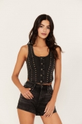 Promotion Idyllwind Women's Delrose Drive Studded Denim Vest | Black