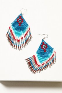 Promotion Idyllwind Women's Blueridge Antique Seed Bead Fringe Earrings | Blue