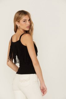 Promotion Idyllwind Women's Levy Lane Fringe Rib Tank Top | Black Promotion Idyllwind Women's Levy Lane Fringe Rib Tank Top | Black
