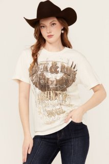 Promotion Idyllwind Women's Rock & Roll Country Soul Short Sleeve Graphic Tee | Ivory