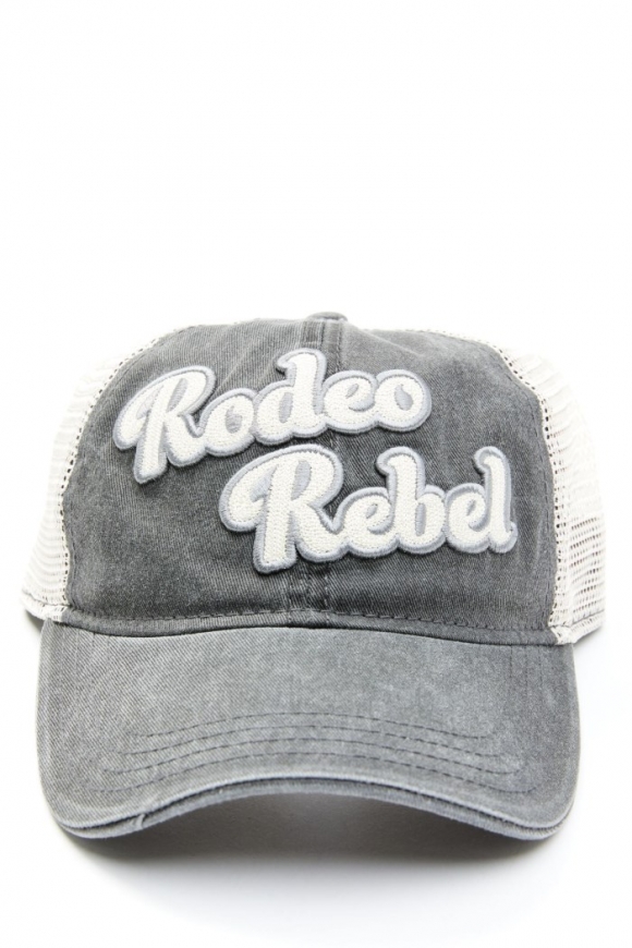 Promotion Idyllwind Women's Rodeo Rebel Embroidered Mesh-Back Baseball Hat | Grey