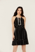 Promotion Idyllwind Women's Zelida Embroidered Halter Neck Mini Dress | Black Promotion Idyllwind Women's Zelida Embroidered Halter Neck Mini Dress | Black