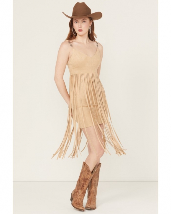 Promotion Idyllwind Women's Ramsey Concho Trim Faux Suede Mini Dress | Khaki Promotion Idyllwind Women's Ramsey Concho Trim Faux Suede Mini Dress | Khaki