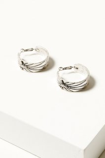 Promotion Idyllwind Women's Austin Steer Head Hoop Earrings | Silver