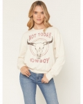 Promotion Idyllwind Women's Not Today Cowboy Graphic Crewneck Sweatshirt | Cream