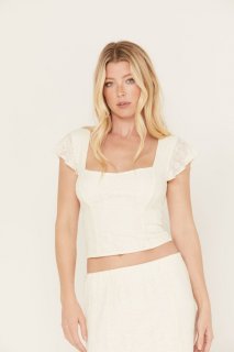 Promotion Idyllwind Women's Montana Western Lady Lace Cropped Top | Ivory