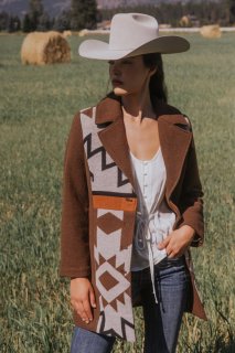 Promotion Idyllwind Women's Winton Southwestern Print Button-Down Coat | Caramel